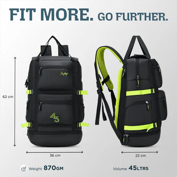 SKYBAGS RIDGE V2 45L 01 LAPTOP WEEKENDER BLACK