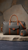 Italian Leather Weekender With Luggage Sleeve