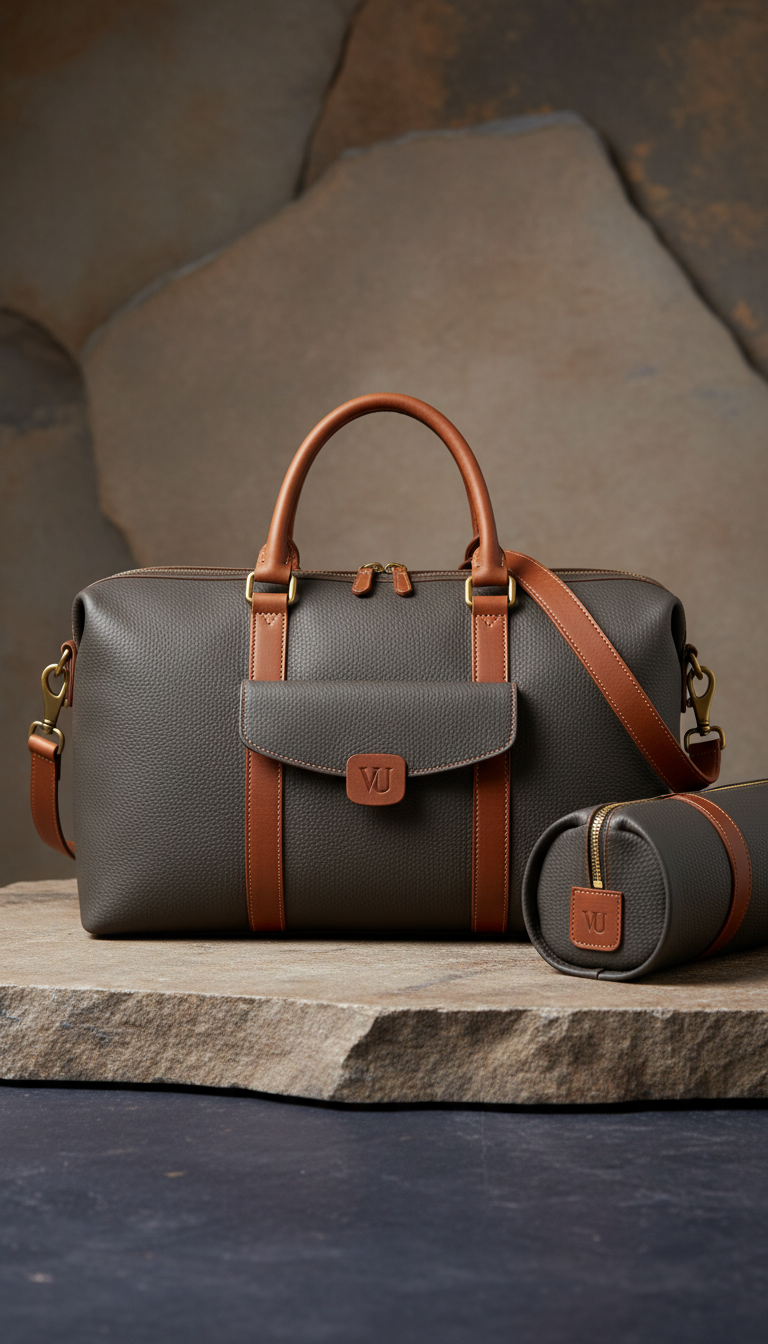 Italian Leather Weekender With Luggage Sleeve