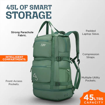 SKYBAGS RIDGE V2 45L 02 LAPTOP WEEKENDER GREEN
