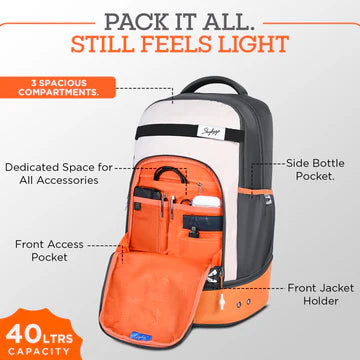 SKYBAGS ACTIV 02 LAPTOP BP 40L ORANGE-BLACK