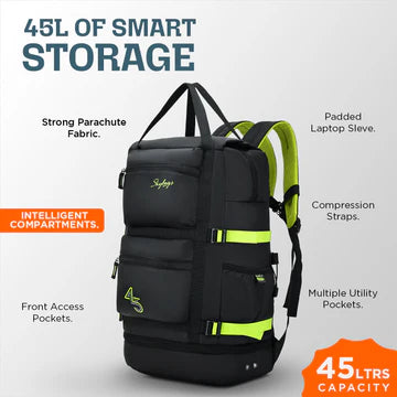 SKYBAGS RIDGE V2 45L 01 LAPTOP WEEKENDER BLACK