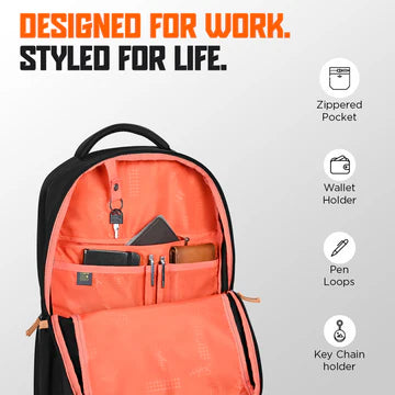 SKYBAGS ZINEX 30L LAPTOP BACKPACK 01 BLACK