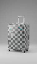 Urban Silver Aluminum Checked Suitcase