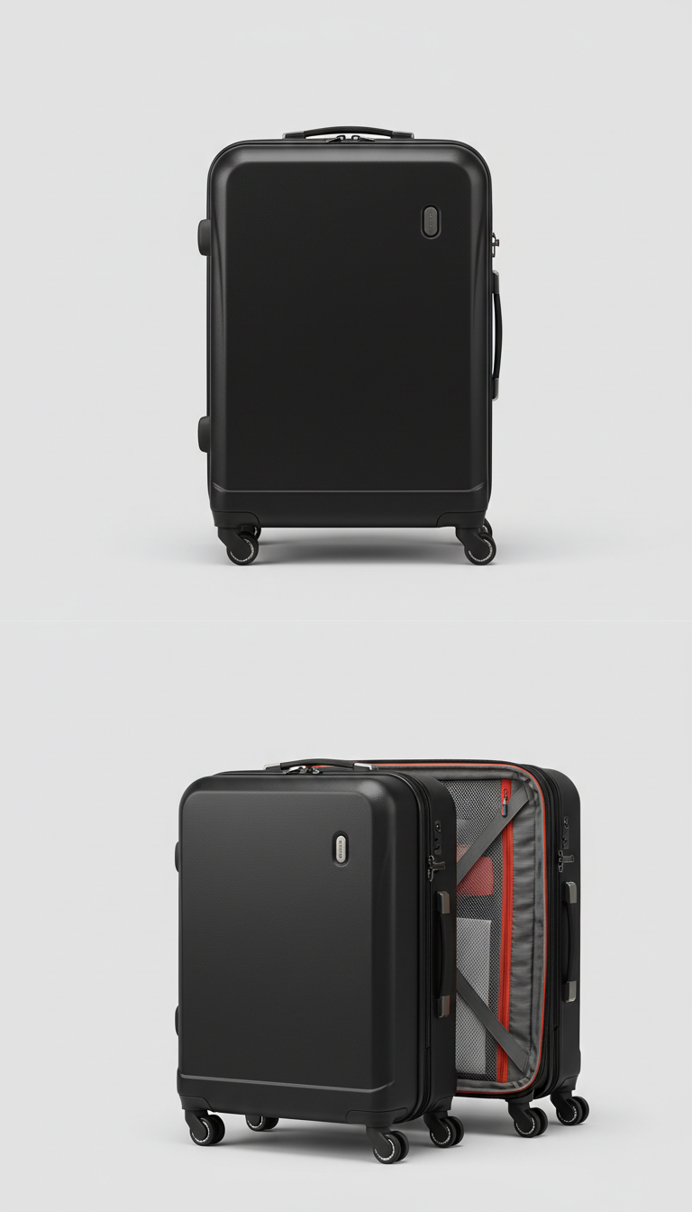 Carbon Black carry-on suitcase