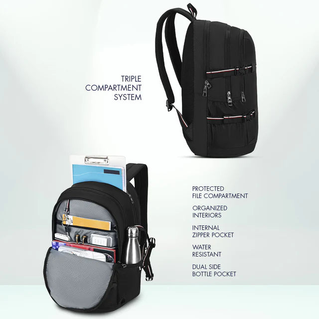 TOMMY HILFIGER VEGAN BLACK